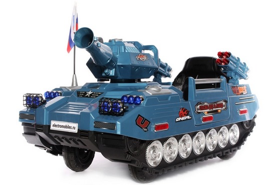 Детский электромобиль Танк С222СР (синий) (1)
