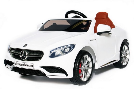 Детский электромобиль Mercedes-Benz S63 (белый) (1)