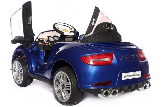 Детский электромобиль Porsche E911KX VIP (синий) (4)