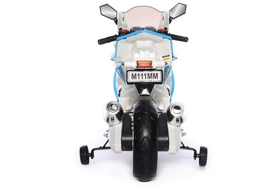 Детский электромотоцикл М111ММ (бело-синий) (5)