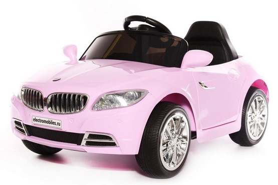 Детский электромобиль для девочки BMW T004TT (розовый) (1)