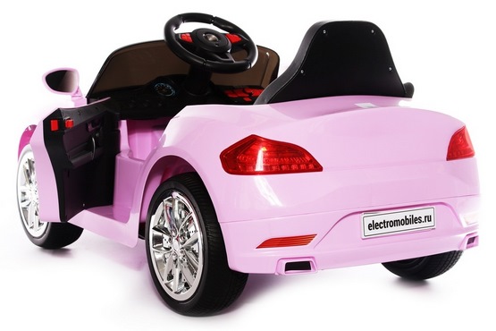 Детский электромобиль для девочки BMW T004TT (розовый) (4)