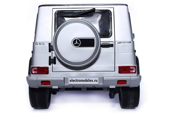 Детский электромобиль Mercedes-Benz G65 (серебристый) (5)