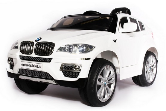 Детский электромобиль BMW X6 (белый глянец) (1)