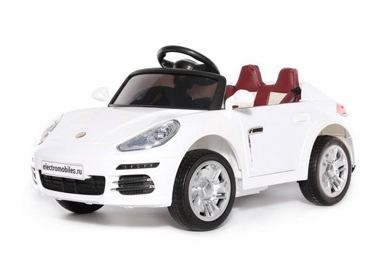 Детский электромобиль Porsche Е001ЕЕ (белый)