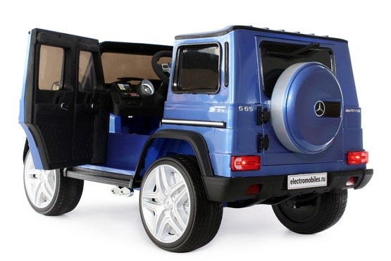 Детский электромобиль Mercedes-Benz G65 (синий глянец) (4)