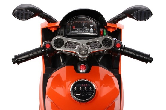 Детский электромотоцикл А001АА (оранжевый) (6)