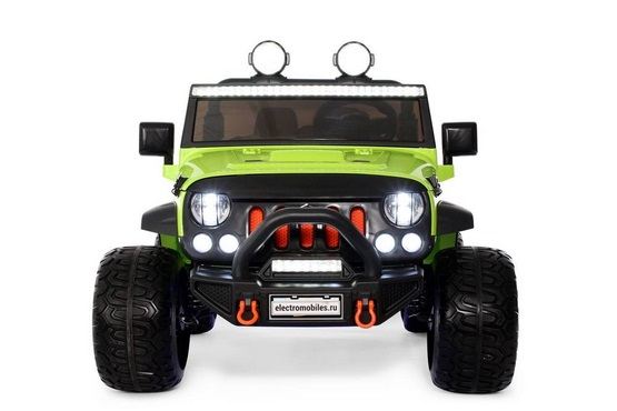 Детский электромобиль Jeep A004AA (зеленый) (2)
